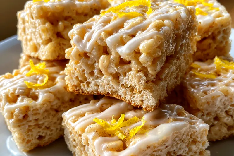 Fresh ingredients for Citrus Drizzled Crispy Treats