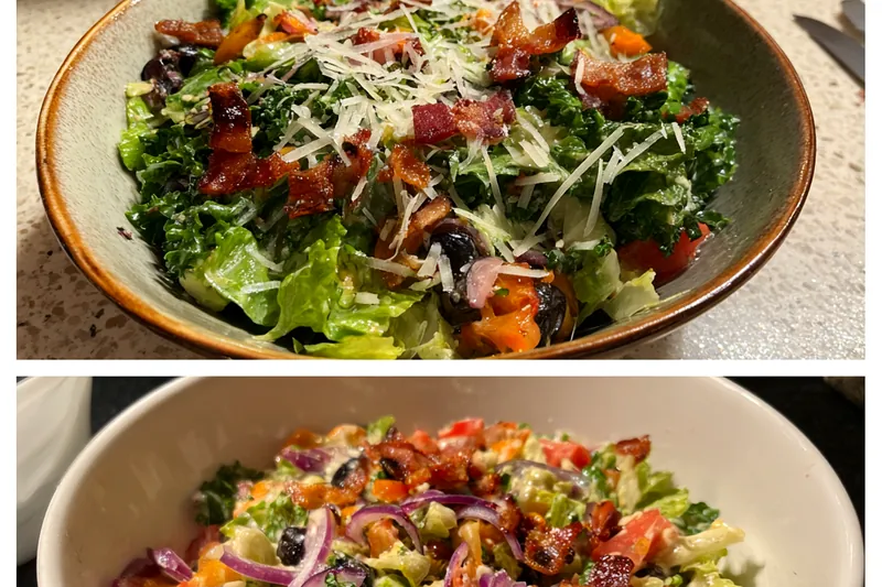 Fresh ingredients for Classic Chopped Salad Delight