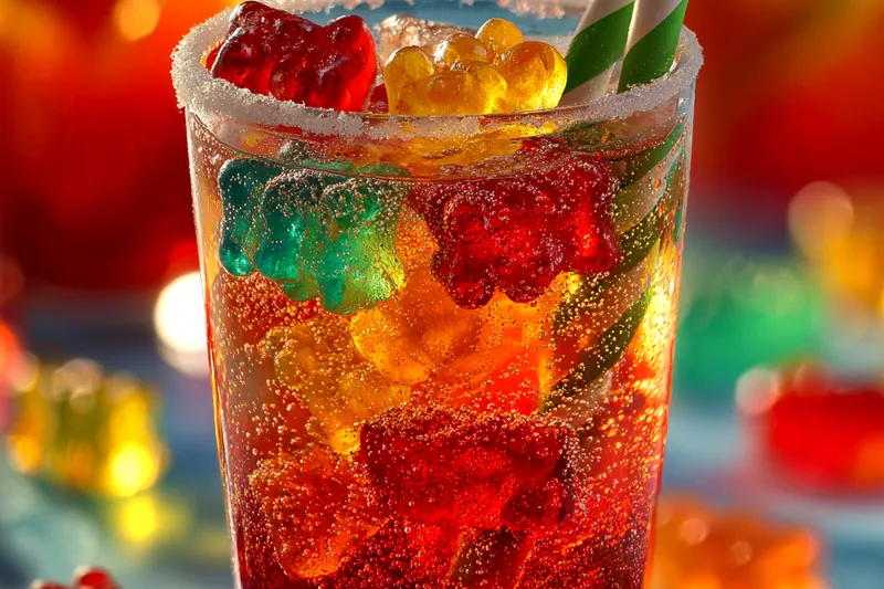 Fresh ingredients for Colorful Gummy Bear Drink
