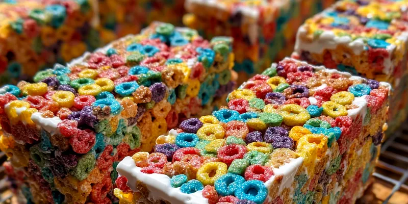 Colorful Marshmallow Cereal Bars