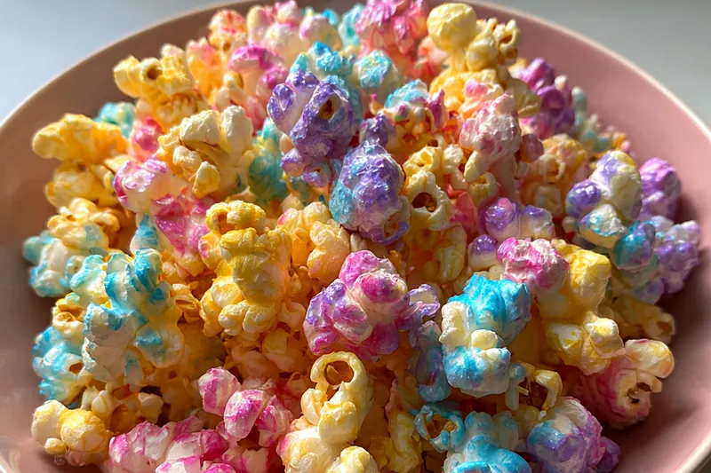 Cooking process for Colorful Marshmallow Popcorn