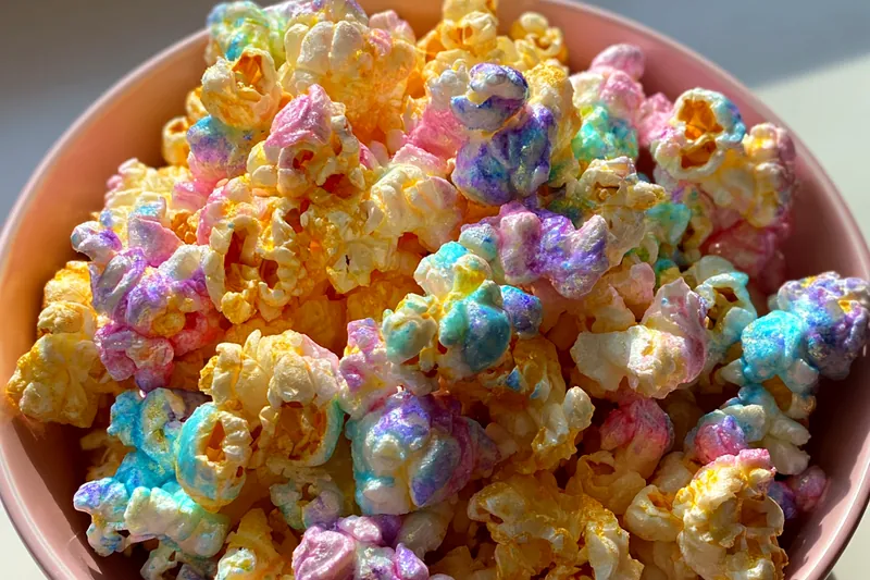 Fresh ingredients for Colorful Marshmallow Popcorn