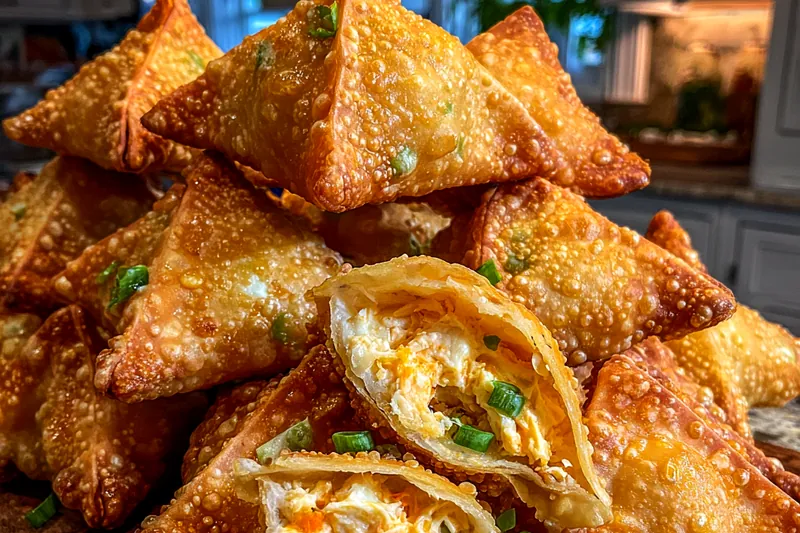 Overview of fresh ingredients like crab meat, cream cheese, and wonton wrappers for Crispy Crab Rangoon Delights.