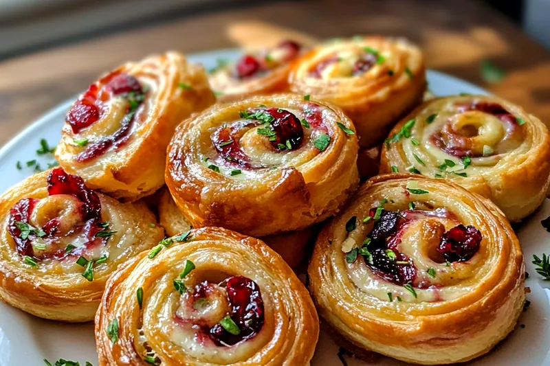 Chef Mitchell slicing the chilled Savory Cranberry Feta Pinwheels on a cutting board.