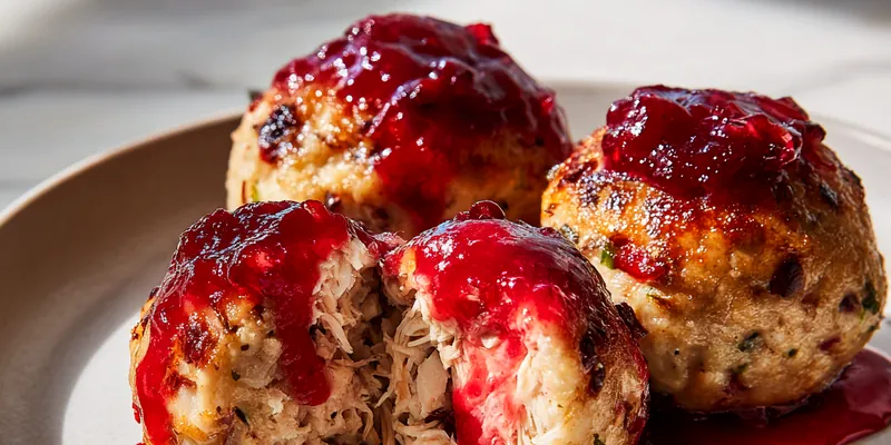 Cranberry Glazed Turkey Meatballs