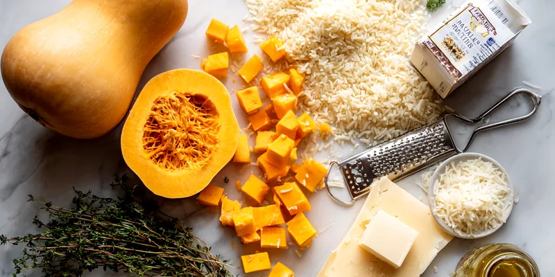 Creamy Butternut Squash Risotto with Brown Butter and Thyme