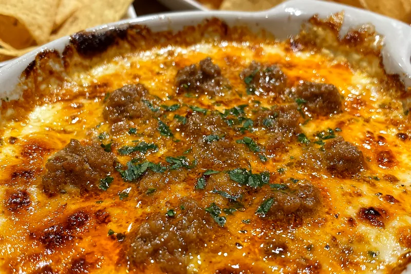 Fresh ingredients for Creamy Cheesy Meat Dip