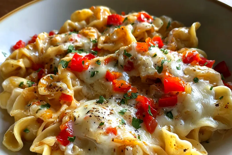 Cooking process for Creamy Cheesy Pasta Delight