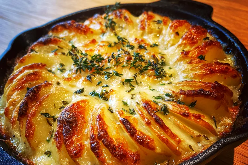 Fresh ingredients for Creamy Cheesy Potato Bake