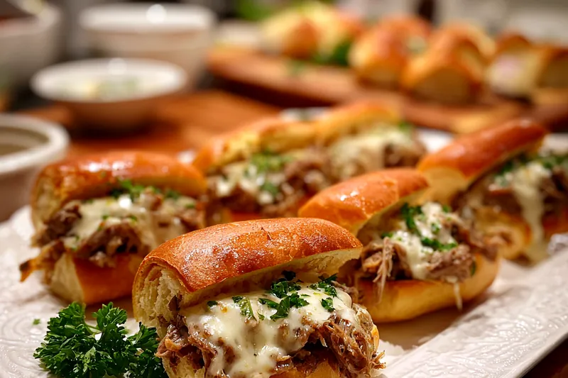 Cooking process for Creamy Chicken Alfredo Sandwich