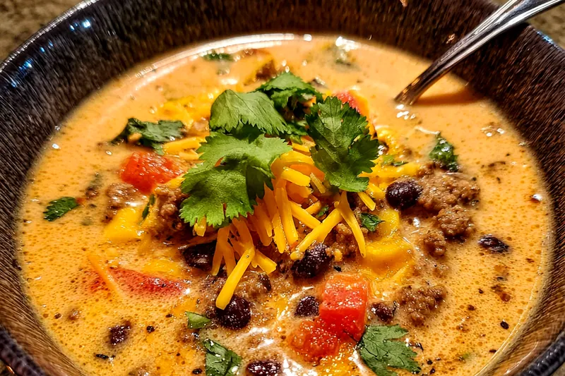 Cooking process for Creamy Hearty Cowboy Soup