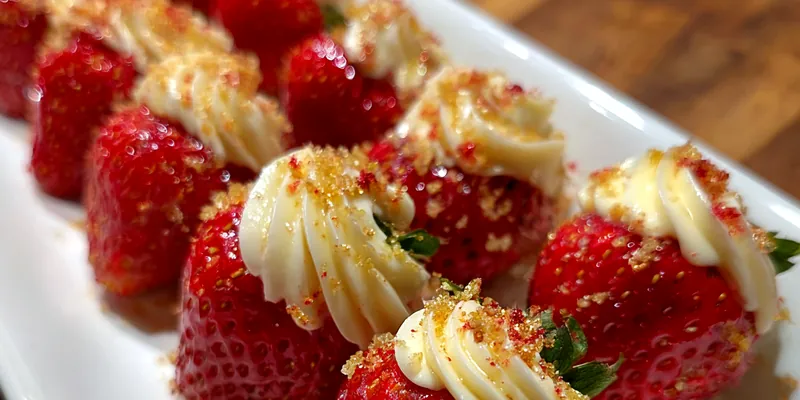 Creamy Filled Strawberries