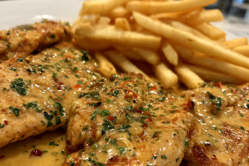 Cooking process for Creamy Garlic Chicken Fillet