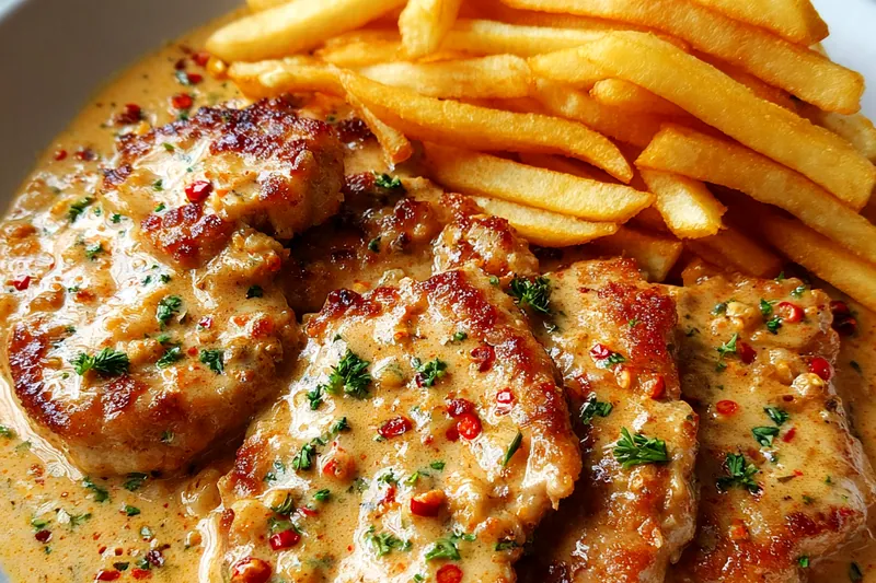 Fresh ingredients for Creamy Garlic Chicken Fillet