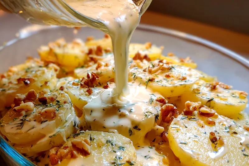 Cooking process for Creamy Herb Baked Potatoes