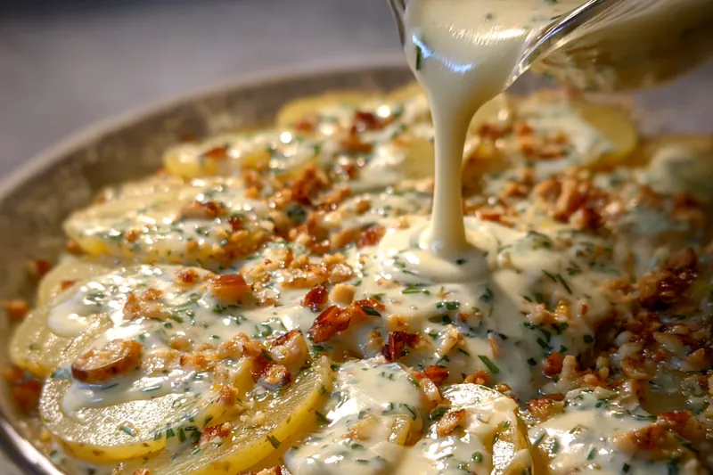 Fresh ingredients for Creamy Herb Baked Potatoes
