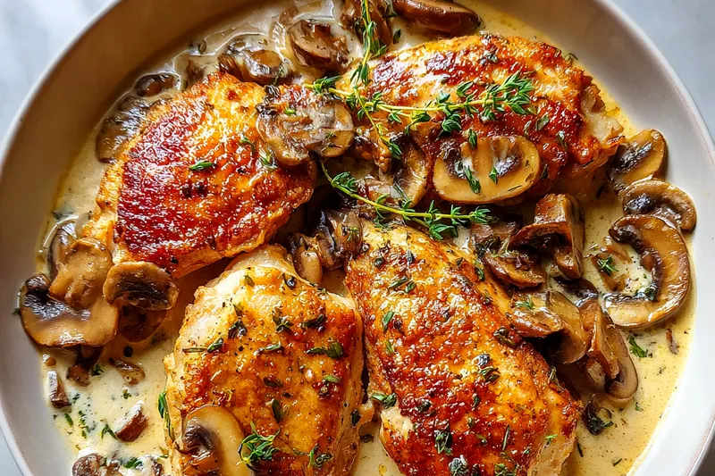 Fresh ingredients for Creamy Herb Chicken Delight