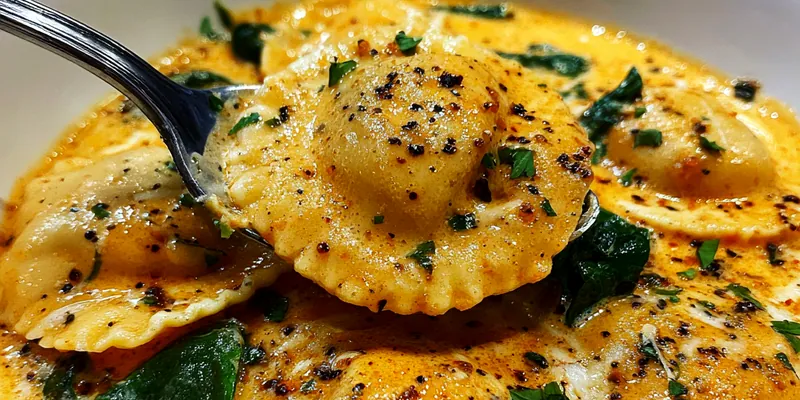 Creamy Herb Ravioli Soup