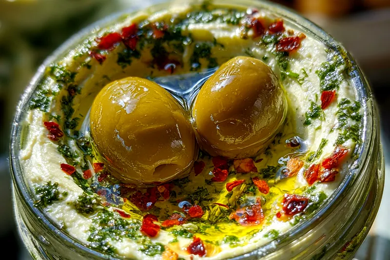 Cooking process for Creamy Olive Feta Spread