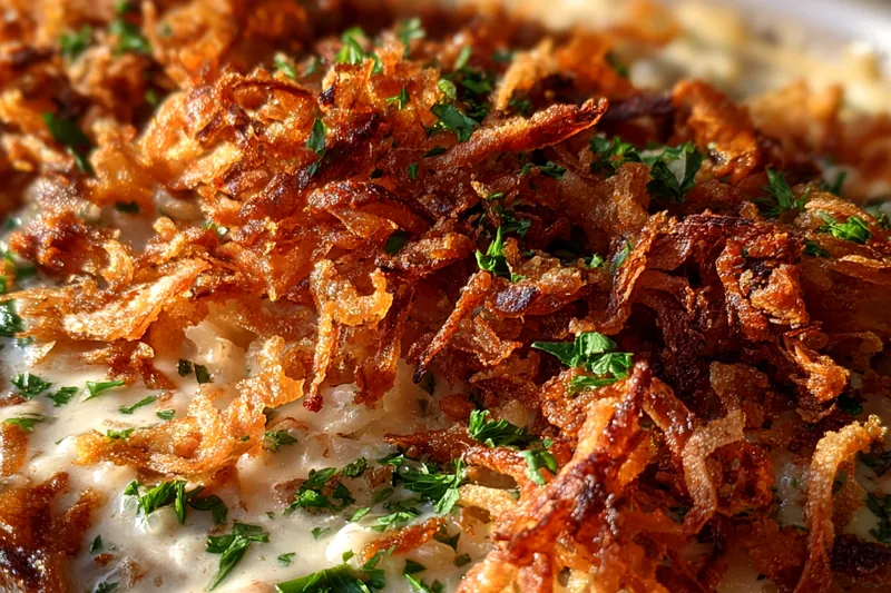 Cooking process for Creamy Onion Chicken Bake