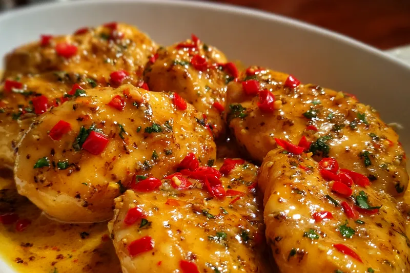 Cooking process for Creamy Peanut Chicken Delight