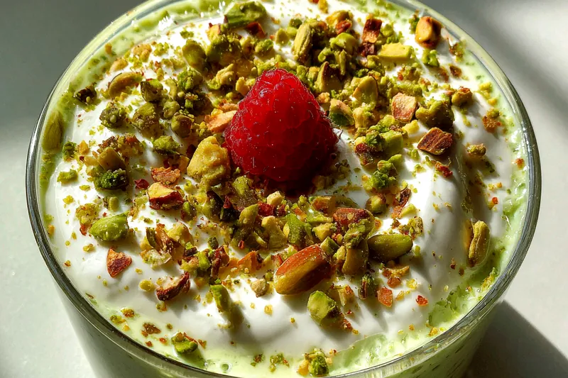 Fresh ingredients for Creamy Pistachio Oatmeal Delight