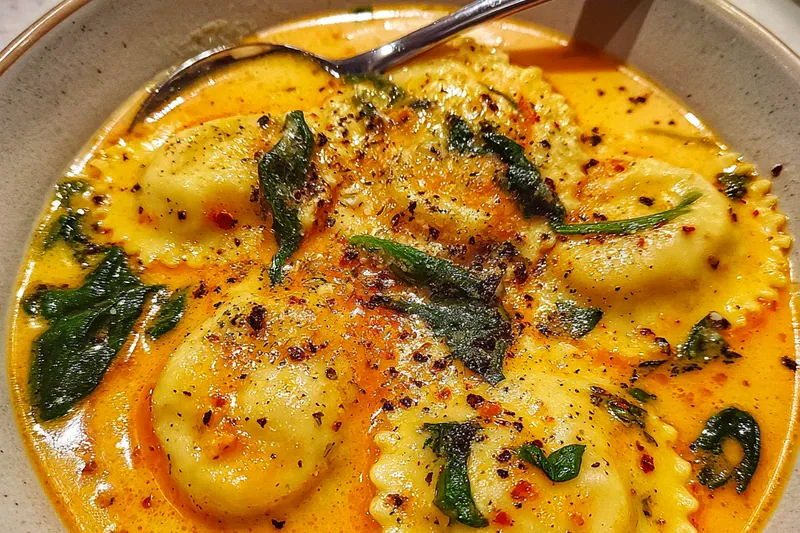 Fresh ingredients for Delicious Creamy Ravioli Delight