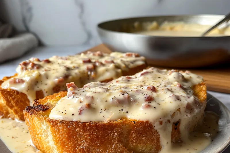 Cooking process for Creamy Toasted Beef Delight