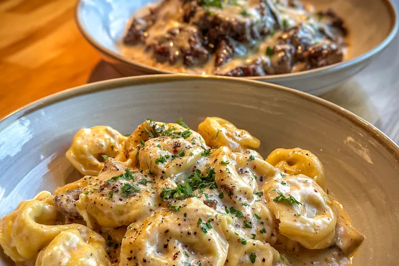 Fresh ingredients for Creamy Tortellini Delight