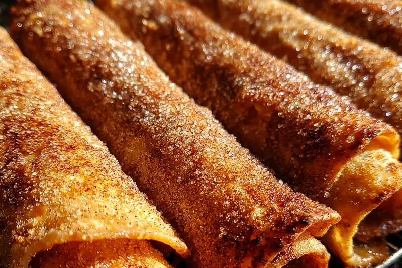 Cooking process for Crispy Apple Cinnamon Rolls