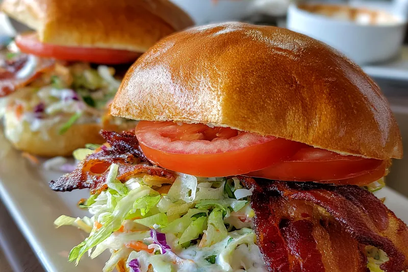 Fresh ingredients for Crispy Bacon Lettuce Sandwich