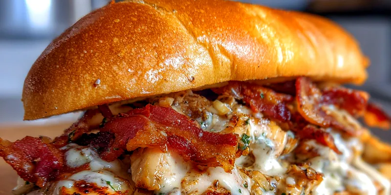 Crispy Bacon Ranch Chicken Burger