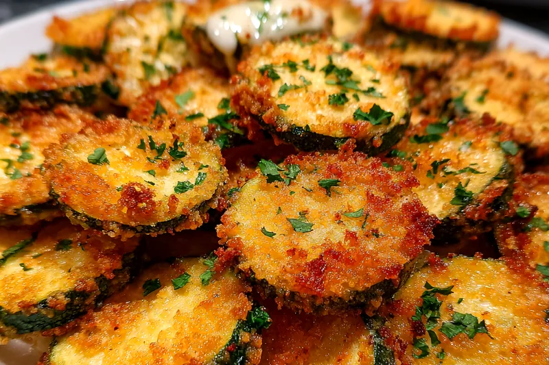 Cooking process for Crispy Baked Zucchini Chips