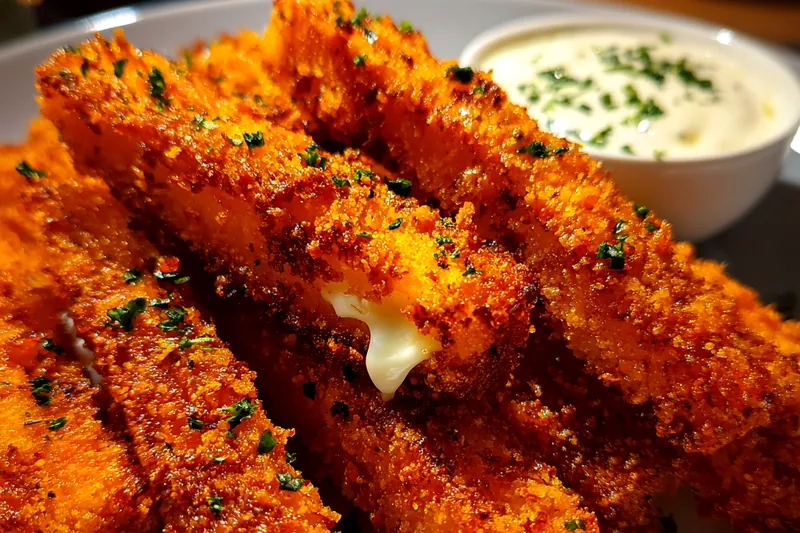 Fresh ingredients for Crispy Buffalo Chicken Sticks