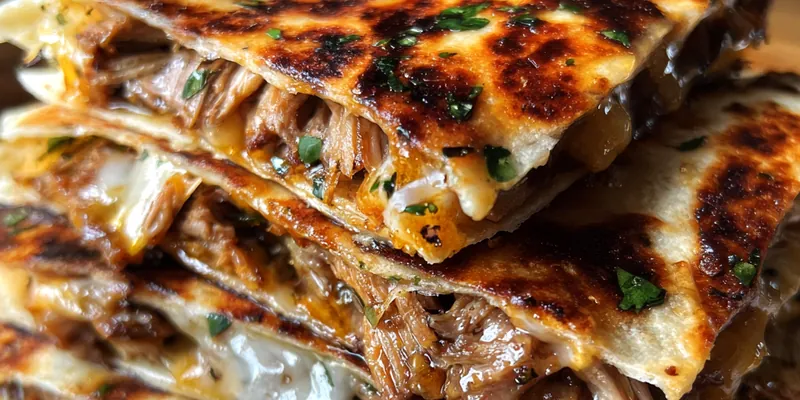 Crispy Cheese Meat Quesadillas