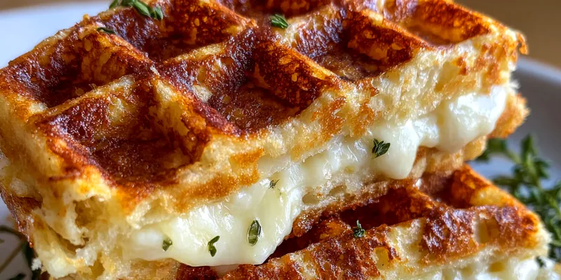 Crispy Cheese Waffle Sandwich