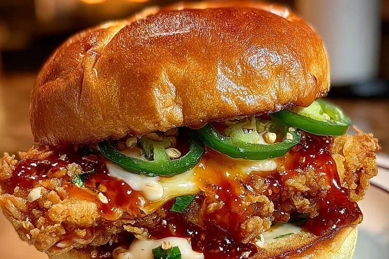 Fresh ingredients for Crispy Chicken Sandwich Delight