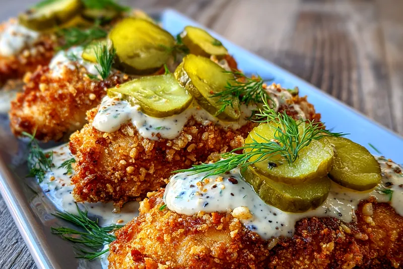 Fresh ingredients for Crispy Dill Chicken Delight
