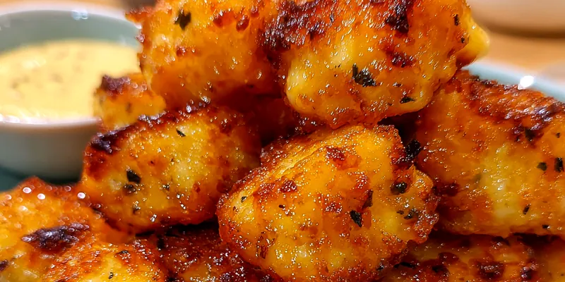 Delicious Crispy Gooey Cheese Bites served on a plate