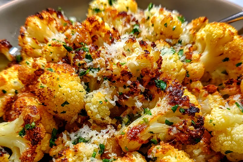 Fresh ingredients for Crispy Roasted Cauliflower Florets