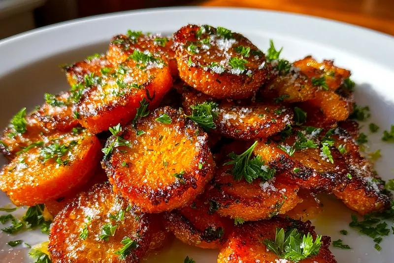 A vibrant assortment of fresh carrots, olive oil, and spices laid out for Crispy Smashed Carrots Delight.
