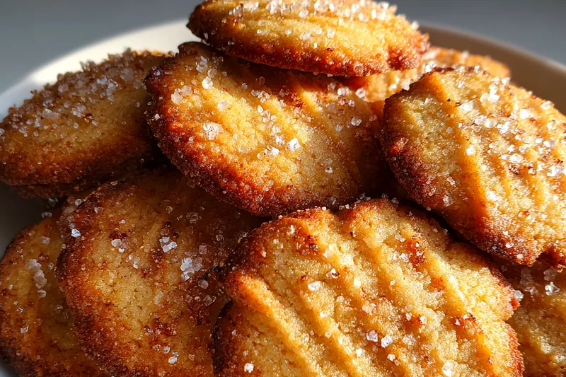 Raw Russet potatoes (whole and waffle-sliced showing cross-hatch pattern), bowl of vegetable oil, small bowl of coarse sea salt, mandoline slicer arranged on marble counter