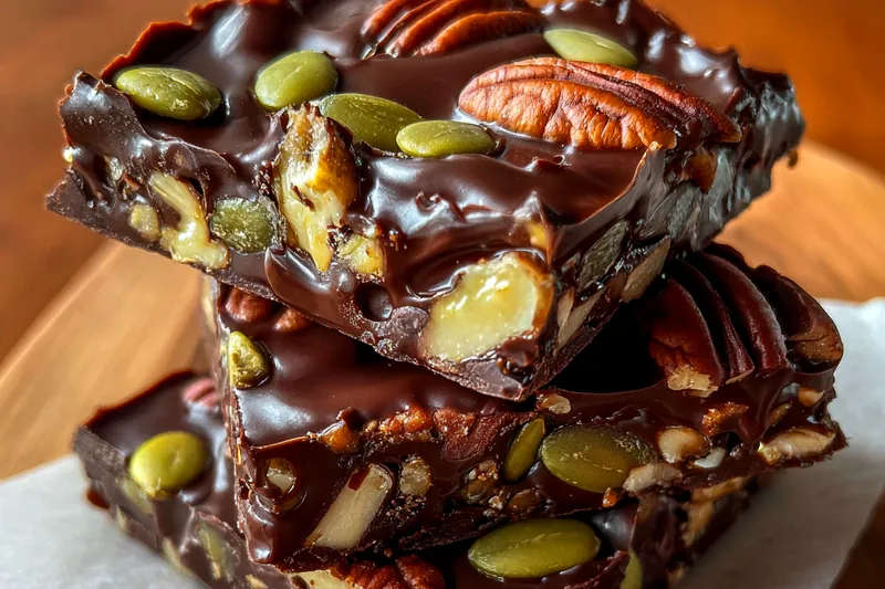 Cooking process for Dark Chocolate Nut Squares