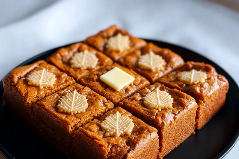 Chef Mitchell mixing the batter for Decadent Biscoff Blondies in a large mixing bowl.