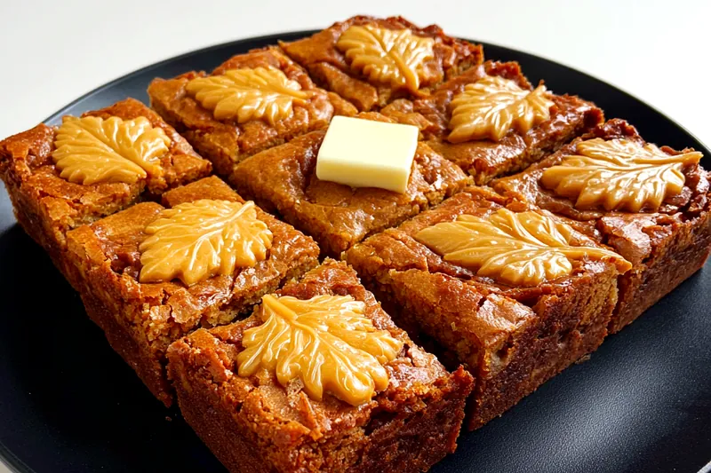 A beautifully arranged display of ingredients for Decadent Biscoff Blondies, including Biscoff cookies and butter.