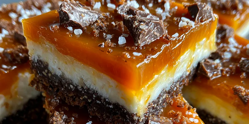 Delicious Decadent Caramel Candy Bars served on a plate