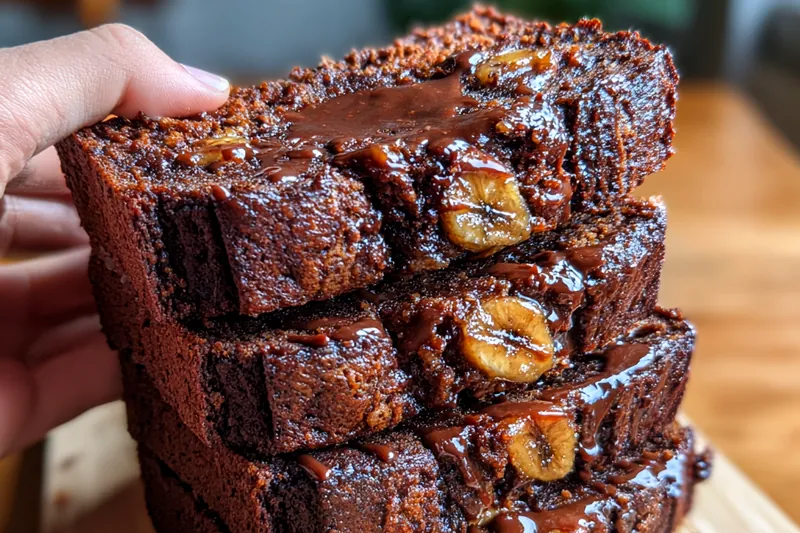 Cooking process for Decadent Chocolate Banana Bread