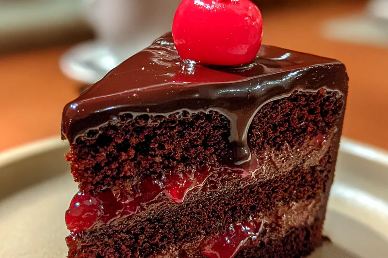 Fresh ingredients for Decadent Chocolate Cherry Cake