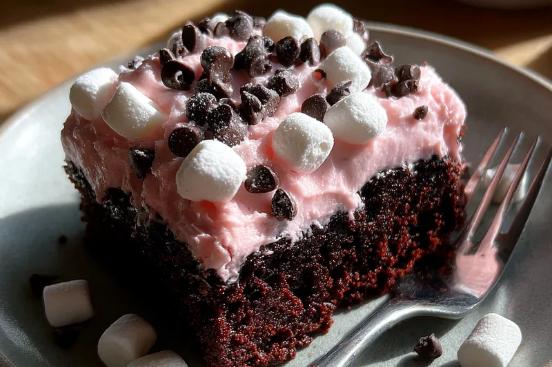 Fresh ingredients for Decadent Chocolate Marshmallow Cake