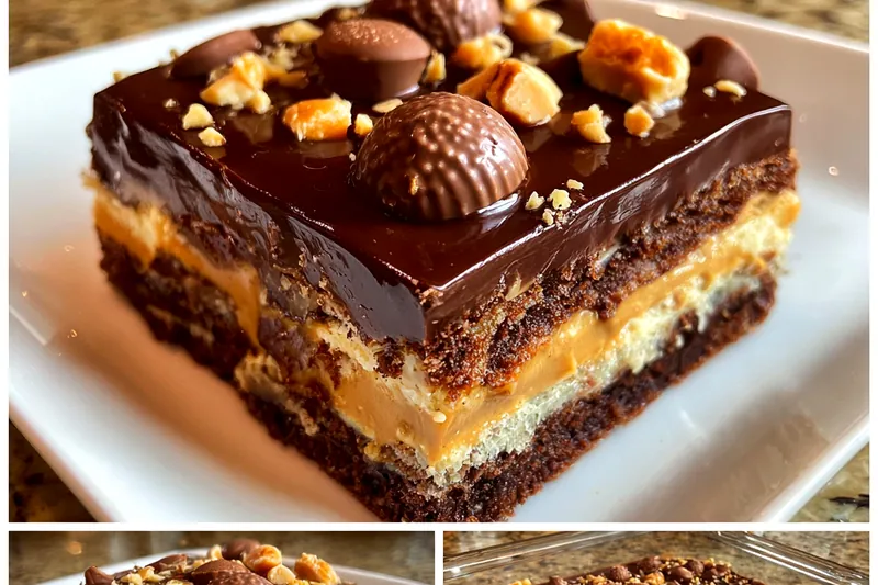 Cooking process for Decadent Chocolate Peanut Cake